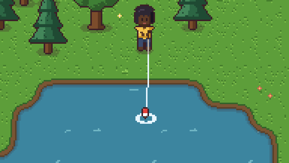 A fisher at the pond